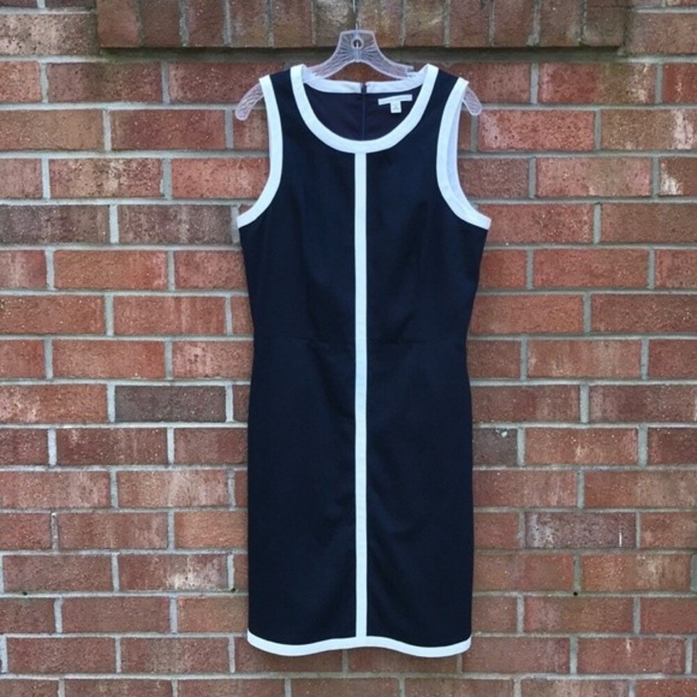 Banana Republic Sleeveless Nautical Sheath Dress sz 12